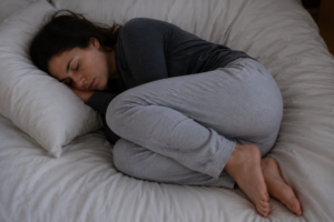 SLEEPING IN THE FETAL POSITION